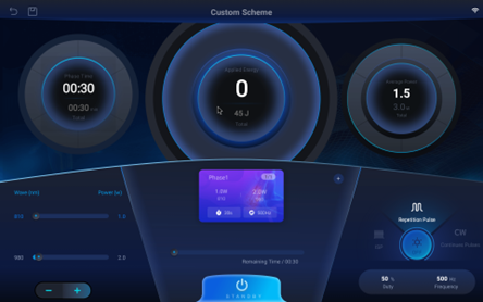 ReGen Laser dashboard